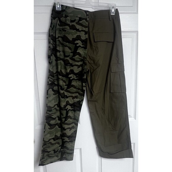 Choosy Pants Mixed Media Duo 2 Tone Cargo Khakis & Camo Oversized Fit Womens 6 - Picture 3 of 10